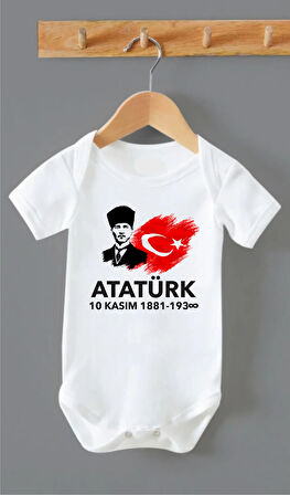 Atatürk 10 Kasım Baskılı Bebek Body ZBN265