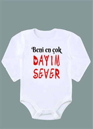 Uzun Kollu %100 Organik Pamuk Baskılı Bebek Body Çıtçıtlı Zıbın ZBN055