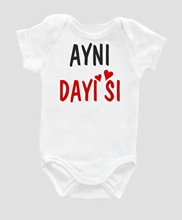 Organik %100 Pamuk Aynı Dayısı Baskılı Bebek Body ZBN067