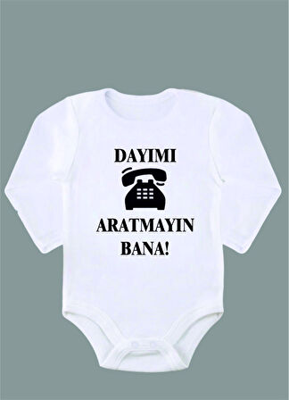 Uzun Kollu %100 Organik Pamuk Baskılı Bebek Body Çıtçıtlı Zıbın ZBN079