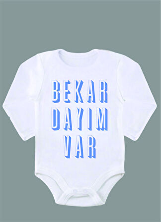 Uzun Kollu %100 Organik Pamuk Baskılı Bebek Body Çıtçıtlı Zıbın ZBN047