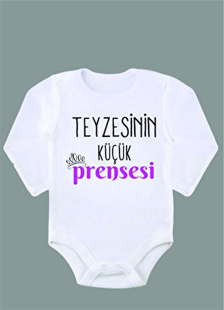 Uzun Kollu %100 Organik Pamuk Baskılı Bebek Body Zıbın ZBN165