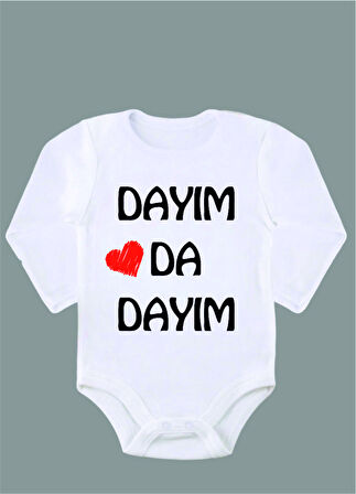 Uzun Kollu %100 Organik Pamuk Baskılı Bebek Body Çıtçıtlı Zıbın ZBN077