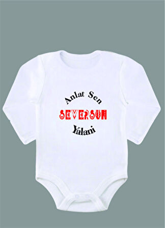 Uzun Kollu %100 Organik Pamuk Baskılı Bebek Body Çıtçıtlı Zıbın ZBN003