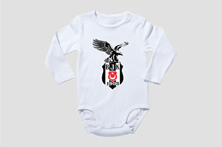 Organik %100 Pamuk Kartal Bebek Uzun kollu Body ZBN095