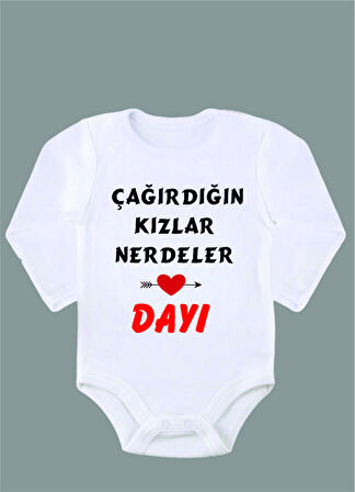 Uzun Kollu %100 Organik Pamuk Baskılı Bebek Body Çıtçıtlı Zıbın ZBN074