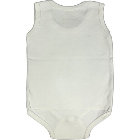 Organik %100 Pamuk Toy Askılı Yuvarlak Yaka  Çıtçıtlı Body Badi Zıbın Tulum ZBN052
