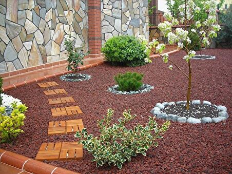 Kırmızı Pomza Taşı 100 Kg 15-25 Mm Ponza Lav Taşı Kaktüs Bahçe Taşı Akvaryum Taşı Bahçe Dekorasyon