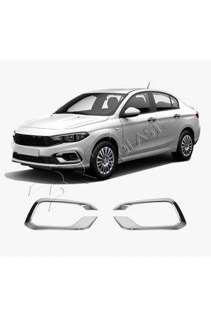 Fiat Egea Uyumlu 2020 Ve Üzeri Krom Sis Çerçevesi 2 Parça Paslanmaz Çelik