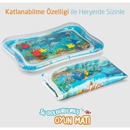 Bebek Oyun Su Matı (Tummy Time)  - Bebekler İçin Sulu Karın Üstü Oyun Aktivite Seti