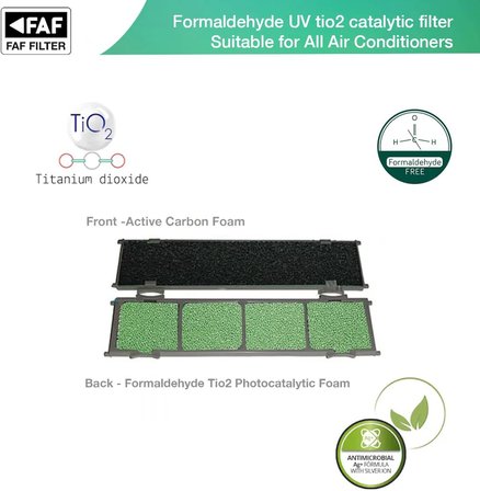 Tüm Klimalar İçin Uyumlu Formaldehit UV TiO2 Fotokatalist Koku Alma Klima Filtresi