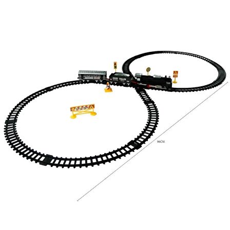 Aktivite Ve Tasarım Için Oyuncak Klasik Clasic Işıklı Tren Seti 23 Parça