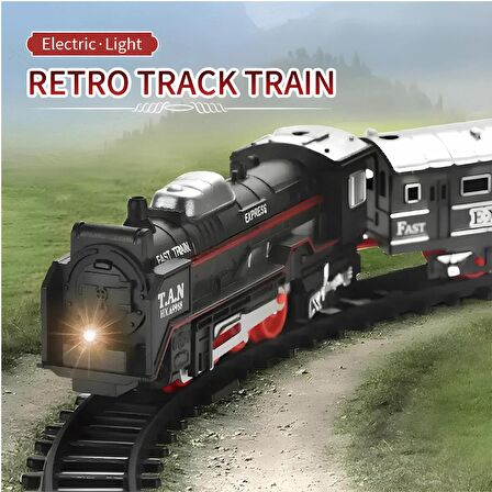 Aktivite Ve Tasarım Için Oyuncak Klasik Clasic Işıklı Tren Seti 23 Parça