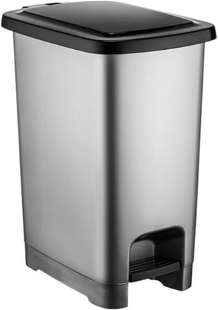 İç Kovalı Slim Pedallı Modern Çöp Kovası, (40 Litre)
