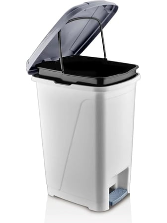 İç Kovalı Slim Pedallı Modern Çöp Kovası, (40 Litre)