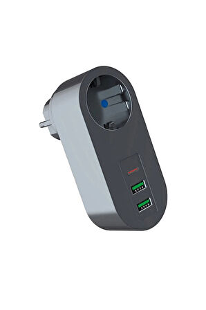  2 USB , 1 Type-c Girişli Tekli Priz Akım Korumalı Oyuncu Bilgisayarları ve Profesyoneller İçin