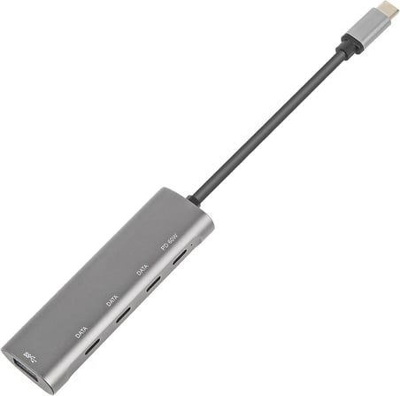 Macbook Şarj Uyumlu Type-C Destekli 60W Pd Tüm Bilgisayarlar İçin Şarj Uyumlu 5 in 1 Hub Dönüştürücü Çevirici Çoklayıcı USB Typec Girişli C268