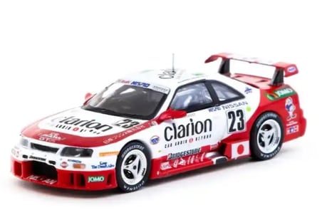 Tarmac Works 1/64 Nissan NiSMO GT-R LM 24h of Le Mans 1995 Presentation