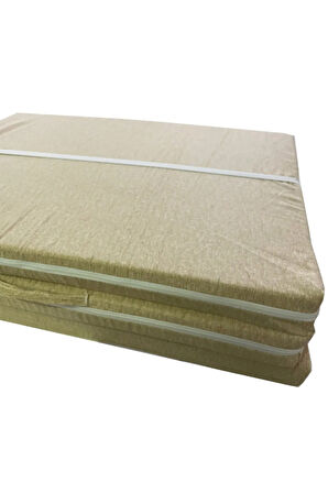 Katlanır Yatak Yer Yatağı Sünger Yatak Tek Kişilik 80x180 Cappuccino Kırçıllı