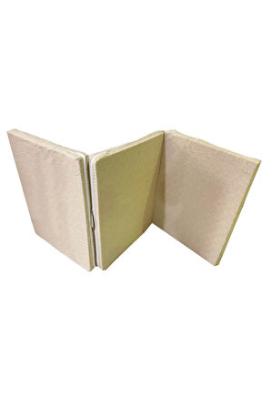 Katlanır Yatak Yer Yatağı Sünger Yatak Tek Kişilik 80x180 Cappuccino Kırçıllı
