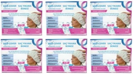 Med-Cover Saç Yıkama Bonesi 6lı Koli - 6 Adet