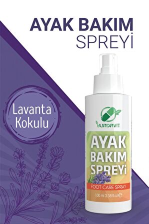 Yurdavit Foot Care Spray 100 Ml Lavender Scent Ayak Bakım Spreyi Lavanta Kokulu 