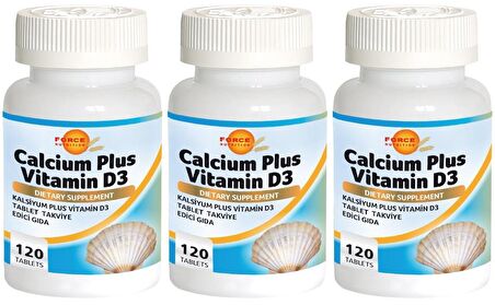 Calcium Plus 3x120 Tablet Vitamin D3 Vitamini Kalsiyum