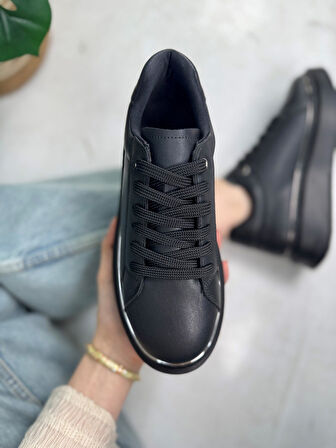 Günlük Kadın Spor Ayakkabı Bağcıklı Hafif Kalın Yüksek Taban Yürüyüş Sneaker 2135