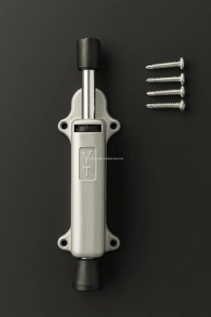 Basmalı Kapı Stoperi, 4 Vida Dahil, Dayanıklı Metal, Kolay Montajlı, Modern Tasarımlı Kapı Tutucu, Estetik ve Ergonomik İç Mekan Aksesuarı (Gri, 2 Adet)