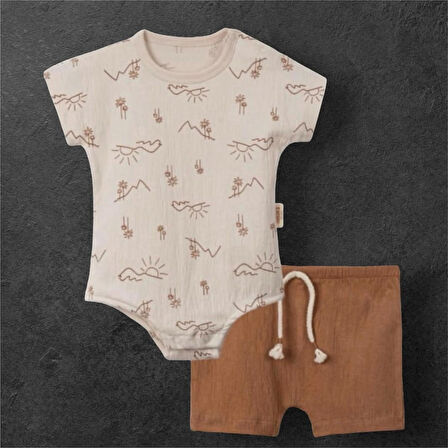 ERKEK BEBEK İKİLİ ALTÜST ŞORTLU BODY TAKIM