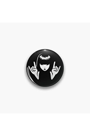 Rock N Roll ÇizimY2K Grunge Stil 90s 00s Rozet