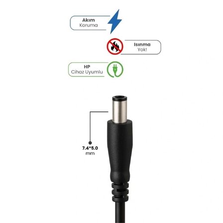 Hp laptop adaptör , Sarj Aleti  19V 4.74A 7.4 * 5.0mm 90W