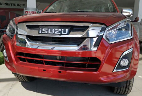 Isuzu D-Max 2018+ Far Çerçevesi Kaplama Nikelaj Sinyal Çizgili