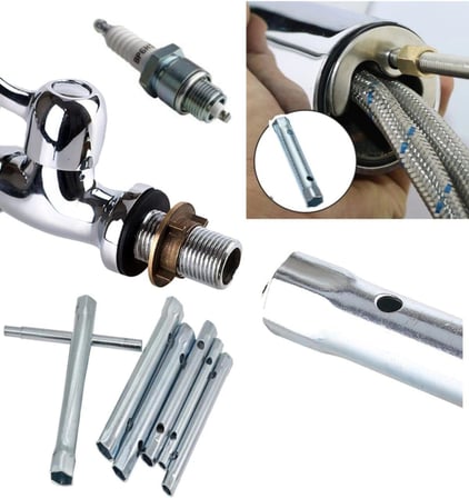 Depolife T Kollu Buji Boru Anahtar Seti Kovan Tipi Borulu Lokma Takımı 8-17Mm Kollu Set 6 Parçalı