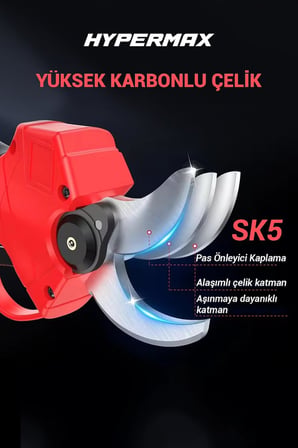 Çift Akülü Çelik Şanzuman Göstergeli Şarjlı Dal Ağaç Kesme Bağ Budama Makası