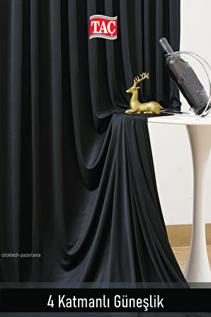Taç 4 Katmanlı Antrasit Güneşlik Perde - Toz Önleyici, Ses Yalıtımı, Sıcak ve Soğuk Yalıtımı