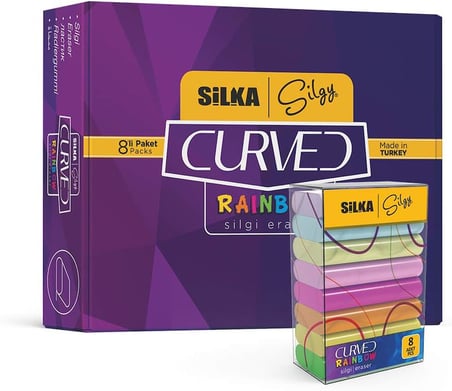 Silka Curved Rainbow Silgi, 8'li, Sg.51