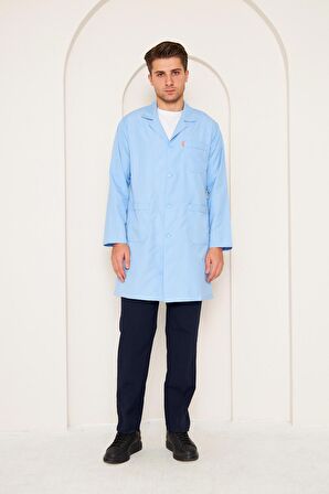 Hastane Önlüğü Alpaka Bay Açık Mavi