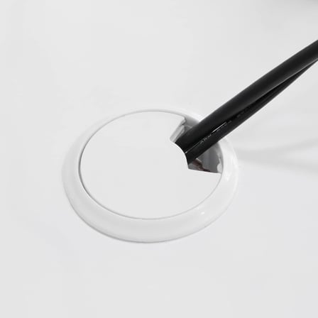 Masa Üstü Kablo Kanalı Deliği Kapağı Beyaz Masa Kapağı 6 cm (5 ADET)