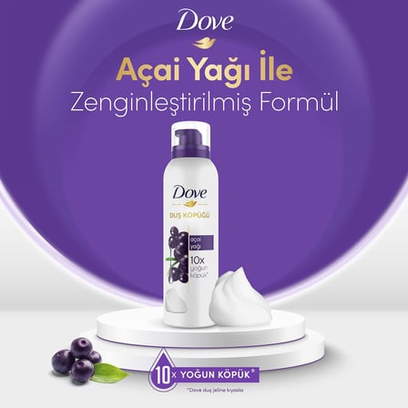 Dove Duş Köpüğü Açai Yağı Yoğun Köpük 200 ml