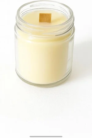 Vanilya Kokulu Soya Mumu Dekoratif Ahşap Fitil 200 ml Kutulu Hediyelik Kavanoz Mum