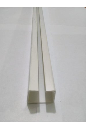 Akordeon Kapı Rayı 3x3cm, Beyaz Düz Renkli, 87cm