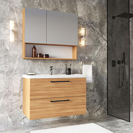Teta Home Batum 65 Cm Mdf Banyo Dolabı Seti
