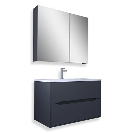 Teta Home Madrid 80 cm Mdf Banyo Dolabı Seti