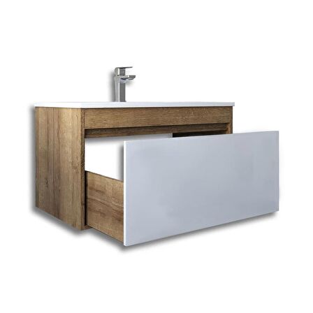 Teta Home Mersin 80 cm Mdf Banyo Lavabolu Alt Dolap