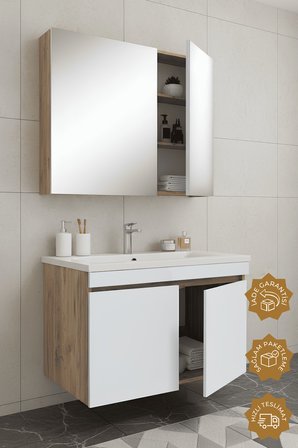 Teta Home Tokyo 80 CM Mdf Banyo Dolabı Seti
