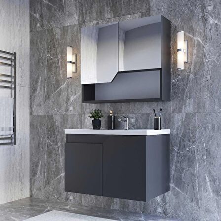 Teta Home Napoli 80 cm Mdf Banyo Dolabı Seti 