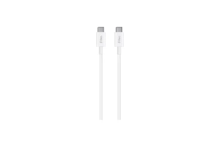 USB-C - USB-C 120cm 60W PD/QC Hızlı Şarj/Data Kablosu Beyaz