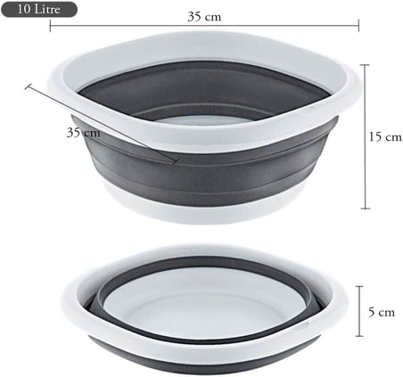 Katlanır Badya Akordiyon Silikon Leğen (Badya Set (10-5-2,7) Litre)