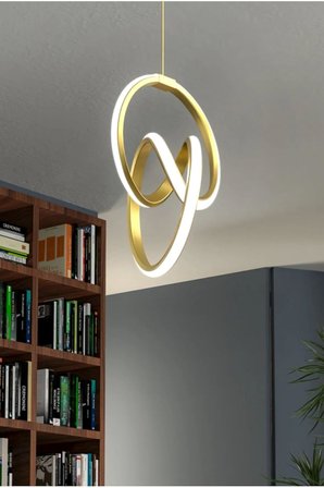 Imza Model Tekli Modern Sarkıt Led Beyaz Işık Ultra Power Led Avize Salon Mutfak Oda Hol Ledli Avize Gold Tek Ebat 20 X 70 0003-Imza1Goldsarkit